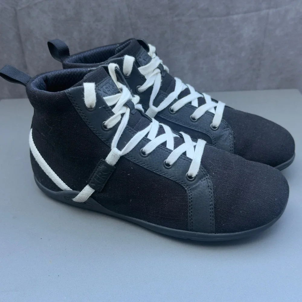 Xero Shoes Toronto Men Size 9 Black Canvas Barefoot Boots F210525W High Top